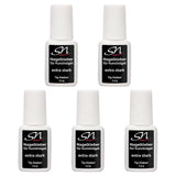 SN Nageldesign Nagelkleber Tipkleber 7,5g mit Pinsel extra stark 5 Stück