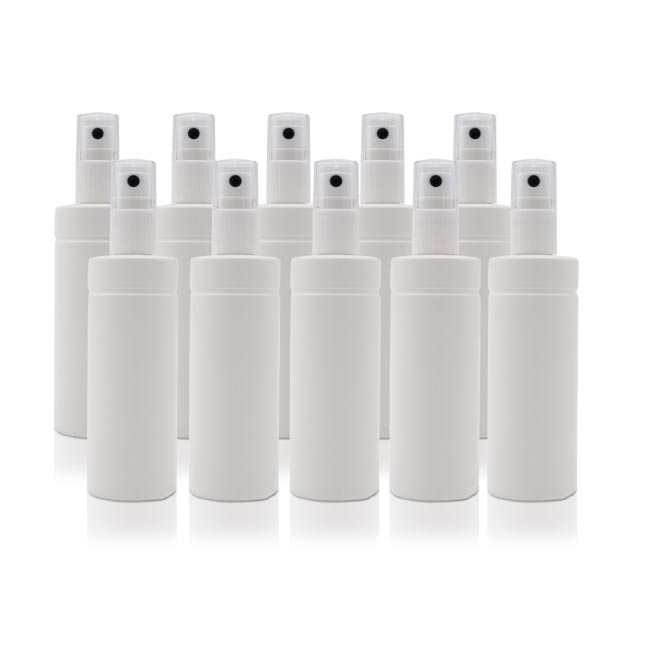 Sprühflasche mit Zerstäuber 100ml weiss 10 Stück