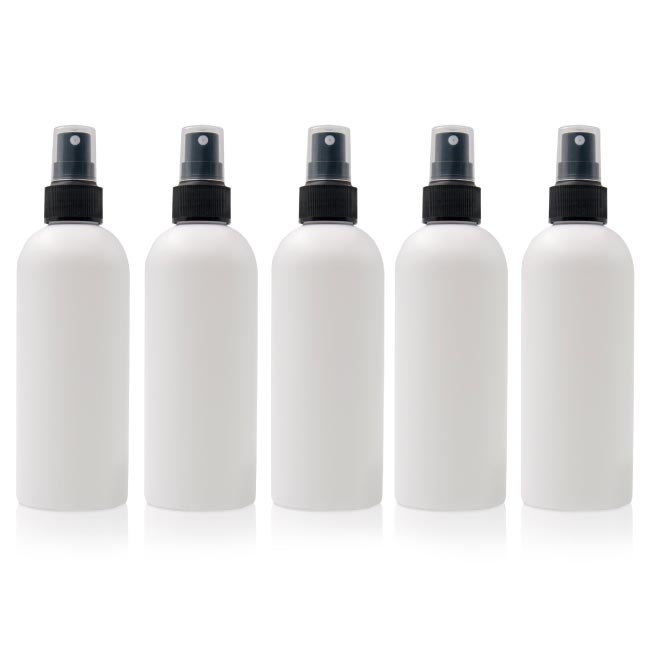 Sprühflasche mit Zerstäuber 250ml weiss 5 Stück