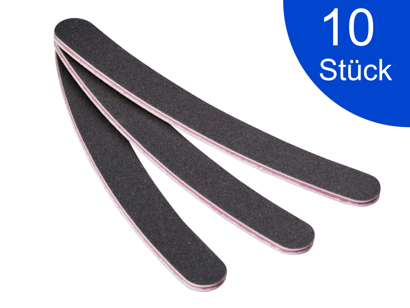 Nagelfeile gebogen schwarz 100 180 10 Stück