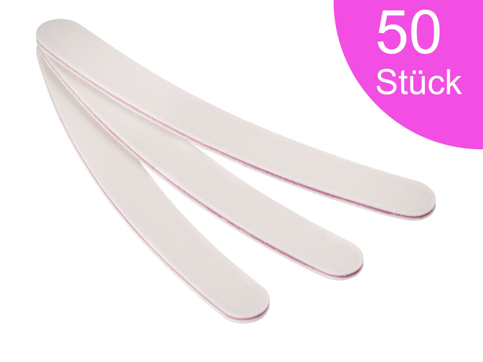 Nagelfeile gebogen weiß 100 180 50 Stück