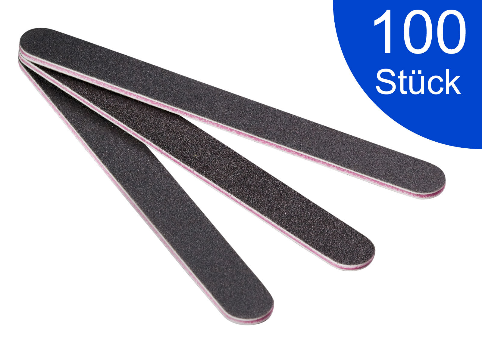 Nagelfeile gerade schwarz 100 180 100 Stück