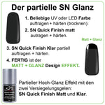 SN Quick Finish Matt und Klar für partielle hochglanz Gelnägel