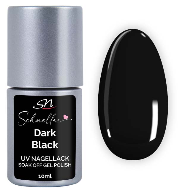 SN Schnellac Dark Black Shellac UV Nagellack schwarz deckend SN207