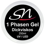 SN 1 Phasen Gel dickviskos UV / LED Nagelgel 250ml