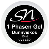 SN 1 Phasen Gel dünnviskos UV LED Nagelgel 15ml